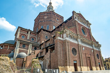 Pavia Cathedral, Lombary, Italy and Civic Tower ruins