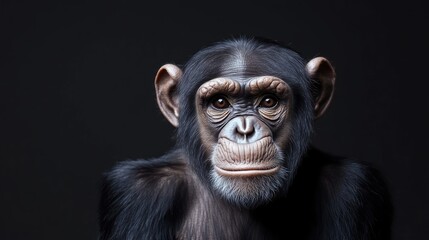 Fototapeta premium Close-up portrait of a chimpanzee