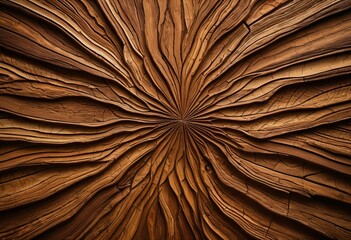 Obraz premium A close up of a wooden surface with a circular pattern.