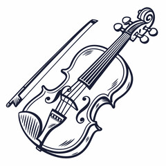 Obraz premium Vector illustrations of a fiddle 