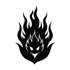 fire vector silhouette