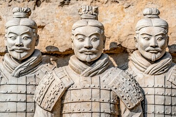 The armies of Qin Shi Huang, China's first Emperor, are depicted in terracotta sculptures