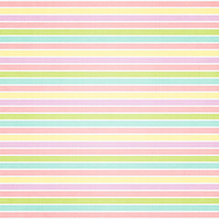 Soft multicolor pastel horizontal stripe background with pink, mint, yellow, and peach tones, ideal for gentle wallpapers, baby designs, textiles, stationery, branding, and modern graphic projects.