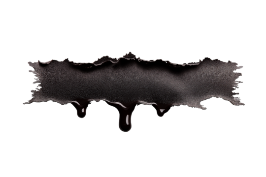 Abstract black ink splash with dripping effect