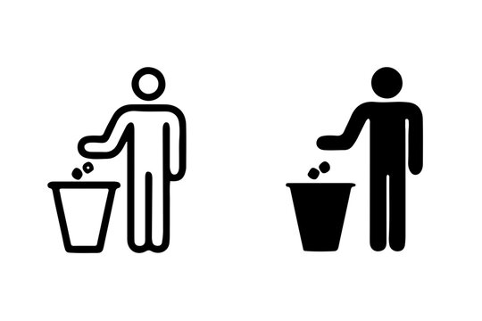 Keep clean icon. Use trash bin sign vector