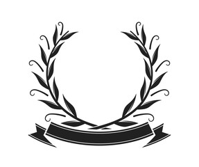 Elegant laurel wreath quality trophy