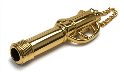 Gold-plated firearm-shaped novelty item