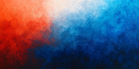 Fototapeta premium Striking Contrast of Bold Vermilion and Sapphire Blue Creating Dynamic Visuals