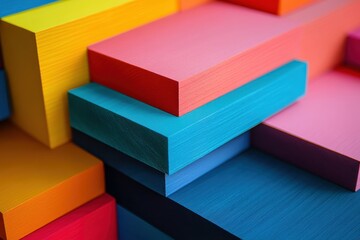 Exploring Different Shapes Stacked Together Creating Unique Layers for Design and Art Projects