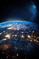 Fototapeta premium Planet earth viewed from outer space.