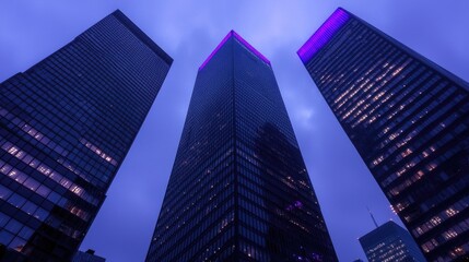 Obraz premium City skyscrapers at twilight