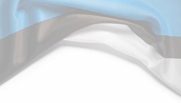 Close-up of botswana flag fabric with blue, black, and white stripes