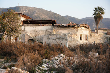 Damaged building in Antakya, Hatay after 6 February 2023 Earthquakes
