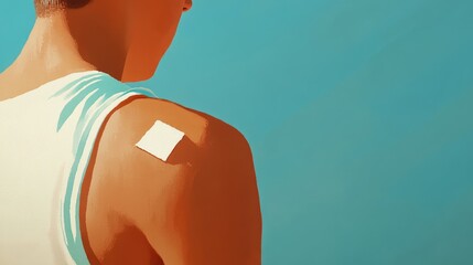 A man with a bandage on his arm