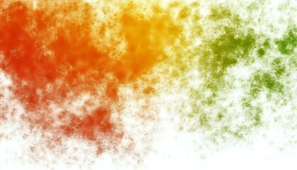 Vibrant watercolor splash effect featuring red, orange and green hues fading into white background, creating soft ethereal texture for artistic designs.