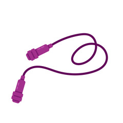 Single jump rope in purple color with ergonomic handles for fitness, cardio, and workout training