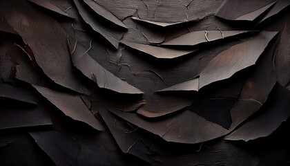 textured layers of dark peeling paper