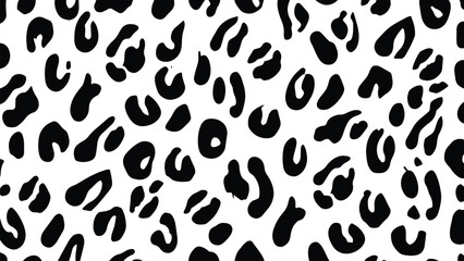 Leopard skin fur texture vector. Abstract leopard print pattern with black spots vector design.