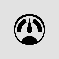 vector illustration of a speedometer