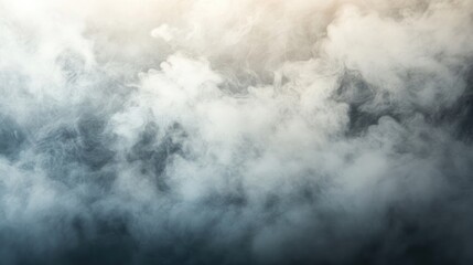 Dynamic Swirling Clouds of White Smoke Against a Dark Background, Evoking a Sense of Mystery and Movement