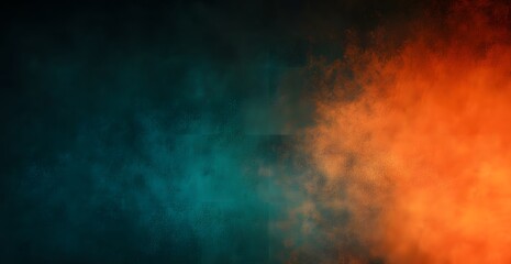 Teal-orange gradient. Soft, smoky, nebulous, mysterious, light