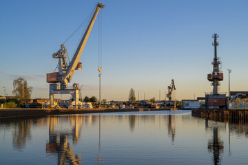 cranes in port