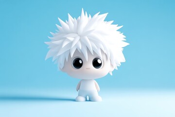 Obraz premium Cute, stylized, cartoon boy figure