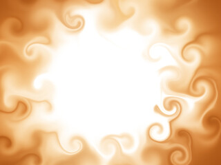 Liquid latte frame Png image, Melt coffee background, Abstract cafe background with brown and white, Curve frame illustration