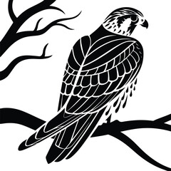 Falcon Silhouette Set | Fast Bird of Prey Vector Icons