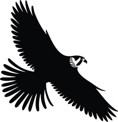 Falcon Silhouette Set | Fast Bird of Prey Vector Icons