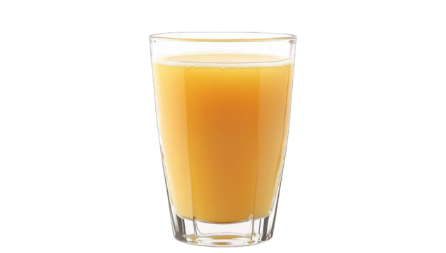 a clear glass filled with orange juice showcasing its vibrant color and inviting appearance the simplicity of. refreshing nature of the drink