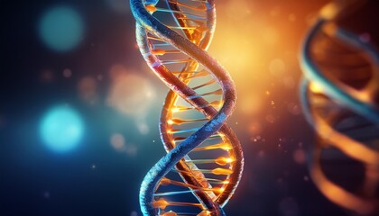 national sibling day 3d dna helix structure on glowing background