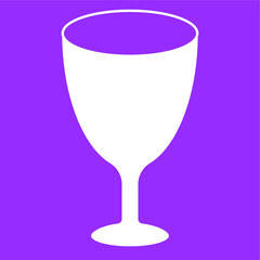Cup of wine icon with purple background
