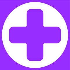 Obraz premium Medic in circular shape icon with purple background