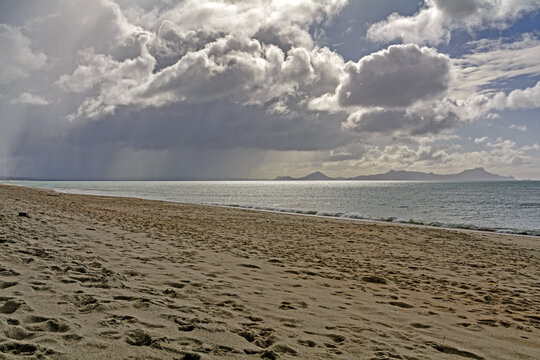 Rain over Waipu Beach, New Zealand