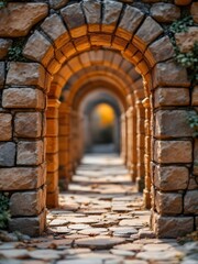 Timeless Passage: Stone Arches Leading to Serenity - products jewelry cosmetics backgrounds