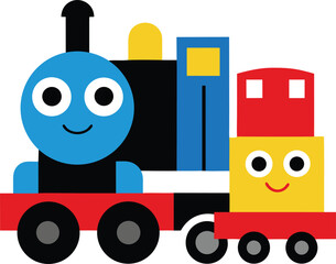 toy train on white background