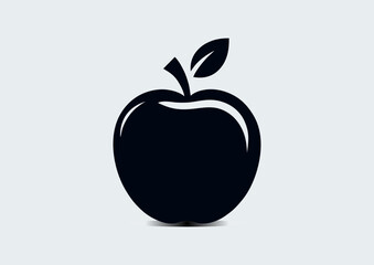 Apple black and white silhouette