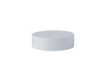 Round white stage podium isolated transparent png