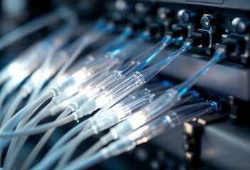 Cable de fibra &oacute;ptica, redes de comunicaciones