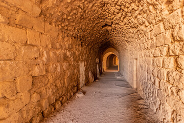 Obraz premium Corridor in Karak castle, Jordan