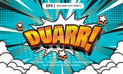 Retro Editable text effect comic style Premium vector