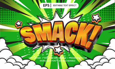 Retro Editable text effect comic style Premium vector