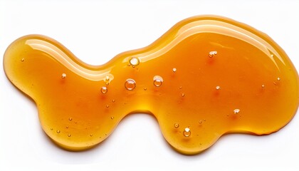 honey stains isolated on white background spots view top