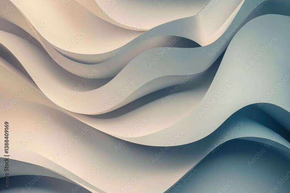 Aufkleber Elegant abstract layered shadows with depth in neutral tones creates a structured minimalistic pattern