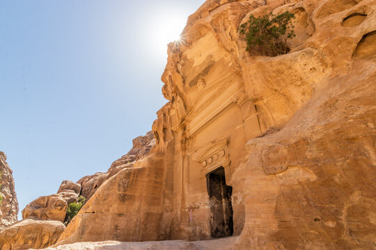 Rock-cut tomb 846 in Little Petra, Jordan