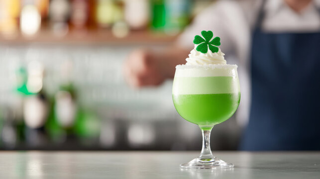 Lucky shamrock cocktail: a festive green drink for celebrations and st. patrick's day