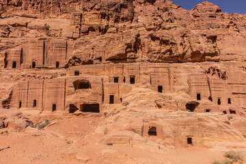Tombs in the ancient city Petra, Jordan