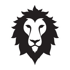 Lion Head Silhouette Vector Style. Lion logo. Lion head vector illustration.