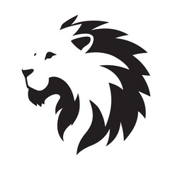 Obraz premium Lion Head Silhouette Vector Style. Lion logo. Lion head vector illustration.